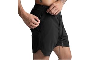 XDSP Homme Short Course à Pied Léger Sport Shorts Séchage Rapide avec Poche Time to Run Shorts De Course De Gymnastique Et D'entraînement Short de Jogging Court -Confortable avec Poches