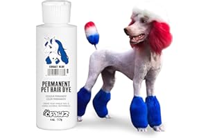Opawz Permanente Tintura per Cani, Saloni Utilizzata Sicuro per Un Decennio Colorante per Cani, Tintura per Animali Dura Oltre 20 Lavaggi per Cani e Cavalli (Cobalto Blu)
