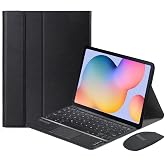 Microcase Samsung Galaxy Tab S6 Lite SM-P610 P610 10.4 inch Tablet ile Uyumlu Bluetooth Touchpad Klavye + Bluetooth Mouse + S
