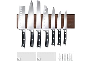 HOSHANHO Messerhalter Magnetisch Holz | Küchen Messerleiste zur Wandmontage 40 cm