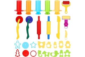 TIDEVAN 29 Pezzi Formine Plastilina per Bambini, Strumenti di Plastilina Pasta da Modellare per Plastilina, Utensili Plastilina, Accessori per Pasta Modellabile Bambini, Regalo per Ragazzo Ragazza