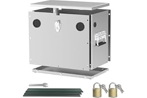 UCkasayfy Stainless Steel Battery Box with Lock, H6/H7/H8 Battery Case for Cars, Marine, Boats, RV and Trolling Motors