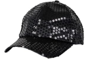 Steellwingsf Casquettes de baseball à paillettes réglables pour femmes et hommes