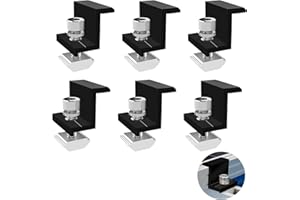 XNNMZHAO Mittelklemme 30mm Schwarz, 6 Stück Solar Panel Randklemme Halterungen, Solar Endklemme Verstellbare Solar Panel für PV Solar Module Befestigungen auf dem Dach