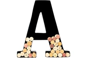 WILL'S Letra para Corchos de Vino – Letras Decorativas de Metal (A - Z) | Regalo Moderno para Amantes del Vino, Bodas, Compromisos | Letras Decorativas Grandes para Pared | Decoración de Hogar