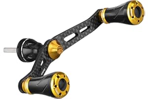 ‎GOMEXUS Gomexus Kurbel Spinnrolle für Daiwa Ninja LT, Revros LT,16 Emeraldas 2508 Shimano Nasci Sedona Sahara Sienna FE 1000-4000 Spinnrolle Doppelter Handle 98mm Kohlenstoff
