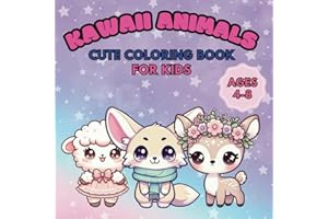Kawaii Animals Cute Coloring Book for Kids Ages 4-8: Charming Cartoon Creatures (Coloring Fun for Kids): Perfect for Young Artists: Fun, Easy-to-Color ... Pets, Wild Animals, and Forest Friends
