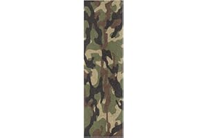 VNURNRN Vert Armée Camouflage Noir Planche à Roulette Bande Grip de Skateboard Antidérapante Sans Bulles Papier de Verre 84x23cm Longboards Scooter Autocollants