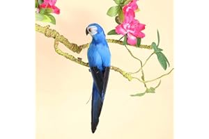 CYMWER Pappagallo artificiale in schiuma creativa, ornamento colorato for uccelli da giardino, imitazione di uccelli, pappagalli finti realistici, decorazione for la casa, decorazione da parete, albero