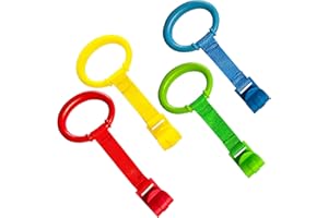 Cdemiy Baby Nursery Bed Rings, 4 Pcs Baby Bed Stand Up Rings, Baby Pull Ring Toy, Detachable and Removable Bracelet to Help Babies Practice Standing up, for Newborn Baby