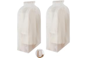 WUYUE HUA Lot de 2 housses de protection étanches à fermeture éclair pour vêtements - Sacs de rangement pour vêtements - Cintres de placard