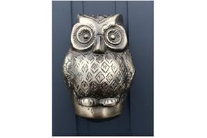 CASAS DOOR FURNITURE Baby Owl Door Knocker Antique Silver