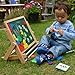 Toys of Wood Oxford Wooden Easel - Foldable Table Top Easel Double Sided Magnetic Boards with magnetic shapes, magnetic alphabet, magnetic numbers