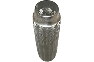 FRÖSCHL AUTOZUBEHÖR 45x250mm Hosenrohr Reparaturstück Abgasrohr Auspuffanlage Abgasanlage Drahtgeflecht Flexrohr Flexstück Auspuffrohr Flexteil Verbindungsstück Reparaturteil Flexibles Rohr Auspuff Universal