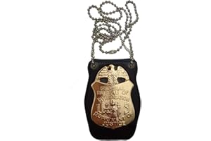 Piel Cabrera Uchwyt na plakietkę FBI, Czarny (Black)