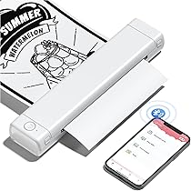 Phomemo M08F - Impresora portátil inalámbrica y papel térmico plegab