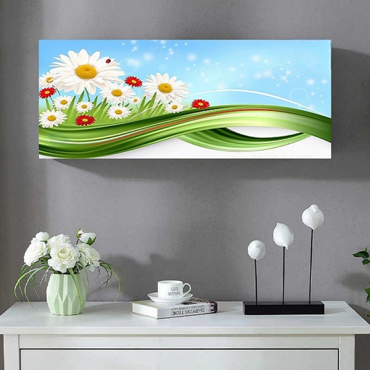 Deetto Printed Color Air Conditioning Dust Cover Waterproof Folding AC Covers for Split for 1.5 ton Indoor Unit (Size:38 x 12 x 9 in) (Glow Green)