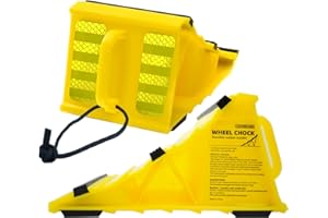 ‎LEADSTAND leadstand KFZ-Unterlegkeile, rutschfeste Unterseite, Wohnmobil, Anhänger, gelber Kunststoff, geeignet für die meisten Reifengrößen (2)