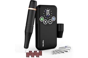 ANBEISTEE Fresa per Unghie Ricaricabile a 35000 RPM, Controllo Touch Screen, Kit di Lime per Unghie Elettriche Portatili per Manicure/Pedicure/Sagomatura/Taglio/Lucidatura, Nero