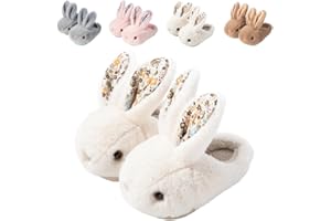 Nasogetch Pantofole Bambino Bambina Invernali Ciabatte da Casa Peluche Coniglio Scarpe Cotone Ragazzo Ragazza Antiscivolo Chiuse