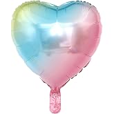18 İn&ccedil; 45 Cm Kalp Folyo Balon (G&ouml;kkuşağı)