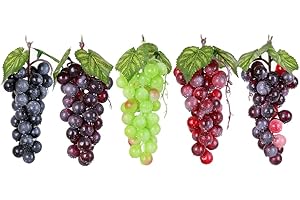 BakerMiche Künstliche Weintrauben, Künstliche Weintrauben, Kunstobst, Kunstobst, Deko-Trauben, Weihnachten, Zuhause, künstliches Deko-Obst, Kunststoff, Zuhause, Party-Dekoration