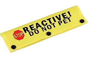 LEVLO Guinzaglio divertente per cani, reattivo, non animale domestico, regalo di compleanno per animali domestici (manica reattiva Do Not Pet-Ye)