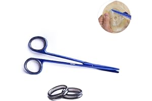 AFTREN Forbici professionali per colostomia e ileostomia con punta smussata J2 in acciaio inossidabile per sacca per stomia per medici veterinari infermieri (Blu, 5,5 pollici)