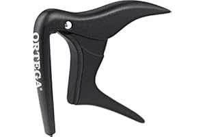 Ortega Guitars Kapodaster Musikinstrument Zubehör - Gewölbt - Für Gitarre - Aluminium-Legierung, Schwarz (OCAPOCV-SBK)