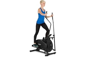 CAPITAL SPORTS Orbit Pro - Crosstrainer, Computer di Allenamento Multifunzionale, Cardiofrequenzimetro, Telaio in Acciaio, Trasmissione a Cinghia, Carico Max: 100 kg, Nero