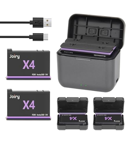 Batteria Ricambio Per Insta360 X4 - 2x 2800mAh Con Caricatore Rapido - Accessorio Action Camera - Foto 6