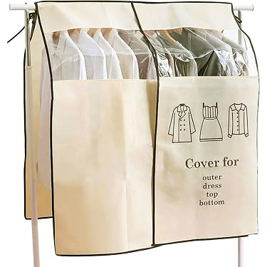 Kleiderschutz-Hüllen – Set Mit 6 Stück (120 Cm & 140 Cm), Aus PEVA, Staubdicht & Wasserabweisend, Mit Reißverschluss