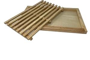 HTUK Rectangular Wooden Crumb Catcher Cutting Board