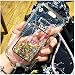 Produktbild EINFFHO iPhone 8 Plus Hülle, Parfüm-Flasche Flüssigkeit fließt Funkeln Glänzend Glitzer Kristall Klar Silikon Etui Schutz Bumper Schutzhülle Handy Hülle für iPhone 7 Plus Mit Lanyard (Gold)