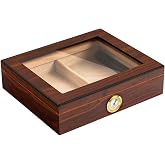 Kahverengi Camlı Humidor Puro Kutusu rc06khv
