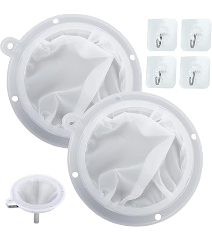 Confezione da 2 colini a rete fine, piccoli colini per cucina in rete di nylon ultra fine con setaccio con manico, setaccio per cibo, tè, riso, caffè, olio, noodles, frutta, verdura, 100/200