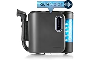 CLEANmaxx Limpiador de tapicería y alfombras Pro Steam | 3 en 1: limpiador de tapicería, limpiador de puntos, limpiador de manchas con tecnología de agua caliente y vapor para alfombras, coches