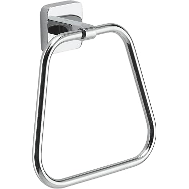 Anello Portasciugamani Smedbo Home | Cromo Opaco | Ottone Massiccio | Diametro 170 Mm | Design Scandinavo Minimalista