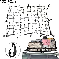 ZJW Gepäcknetz, Elastisch Nylon Auto Kofferraumnetz 90 * 120cm mit 12 Haken für alle Fahrzeugtypen
