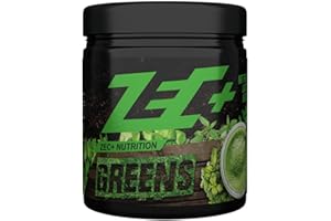 ‎ZEC+ Zec+ Nutrition Greens Superfood Drink - Fruit & Vegetables | Micronutrients | Barley Grass | Arabic Gum | Fruit & Greens™ Extract | Apple Fibre | Spirulina | Chlorella | Acerola Powder | 300 g