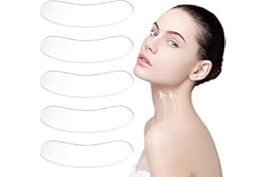 XSQD Coussin de Poitrine Anti-Rides 4 Pièces, Coussinets de Poitrine en Silicone Patchs, Réutilisables Pour Raffermir Et Prévenir le Vieillissement de la Peau (Autocollants pour le cou)