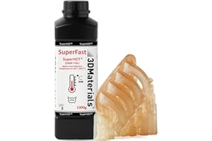 SuperHDT Resina per stampante 3D, temperatura di deflessione massima del calore 240°C, Prodotta in Corea da 3DMaterials (1000g, Ambra)