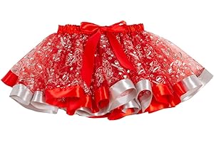 Flovel Ragazze Natale Tutu Gonna Tulle Tutu Principessa Gonna Layered Ballet Dance Gonne di Natale Abito del Partito Costume per Le Ragazze