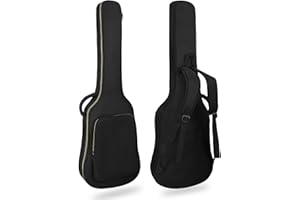 LETSROCK 39 40 Zoll E-Gitarrentasche, E-Gitarren-Gigbag 8 mm wasserdichte, Dicke Polsterung Rucksack E-Gitarrenkoffer Doppelt Verstellbarer Schultergurt Tasche & Aufhängeschlaufe hinten