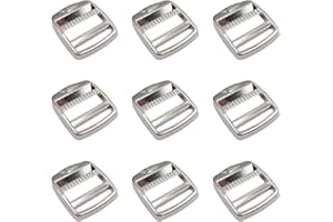 Nifocc 10 pezzi fibbia scorrevole regolabile cinghia di rilascio fibbia in lega di zinco per zaino cinghia accessori 2,5 cm 25 mm argento