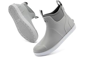 ZAXUNAI Gummistiefel Herren mit flauschigem Futter, Angelstiefel für Männer, Rutschfeste Warme Winterstiefel, Wasserdichte Schneestiefel zum Gärtnern, Bootfahren, Camping, Segeln und Outdoor-Aktivitäten