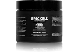 BRICKELL MEN'S PRODUCTS Brickell Men's Styling Clay Pomade per uomo, naturale e organico con tenuta forte e finitura opaca, prodotto per acconciature moderne, 59 mL, profumato