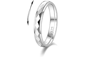 LOFITOR 925 sterlingsilver anti-ångest spinnare ringar fidget band ring för stress ångestlindring för kvinnor män anti-stress