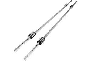 SucceBuy - Carril lineal (2 x HGH 20-1500 mm, riel de deslizamiento lineal + bloque portador de bloque de cojines, 4 x carril de guía lineal para máquinas y equipos automáticos (HGH20-1500 mm)