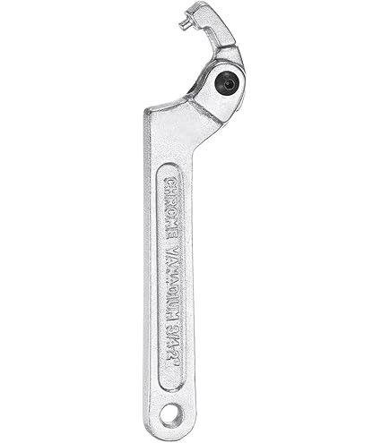 Sourcing Map 3/4-2"(19-51mm) C Spanner Wrench Adjustable Square Pin Spanner Wrenches Tool Chrome Vanadium For Lock Nut Machine Tools Mechanical Tool, Silver Tone - View #10